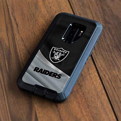 Skinit Decal Skin Compatible with OtterBox Defender Galaxy S9 Plus - Officially Licensed NFL Las Vegas Raiders Design