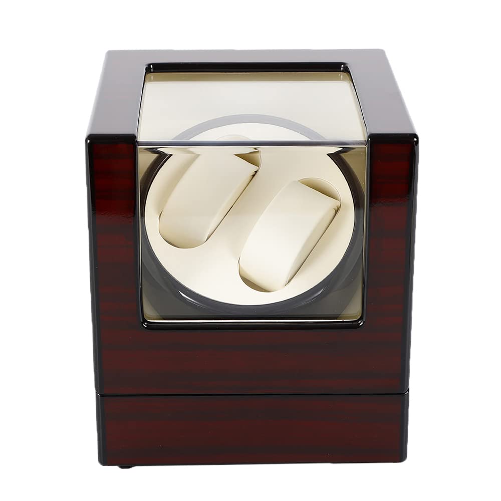 Uhrenbeweger Automatikuhren Uhrendreher Watchwinder Box für 2 Uhren, Super Leise Elegant