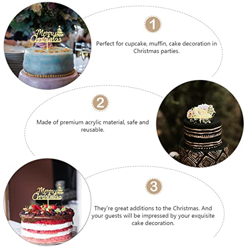 TOYANDONA 10 Pcs Decoração Azevinho Decorações Elk Golden Berry Xmas Cuake Feriado para Bandeiras Ad