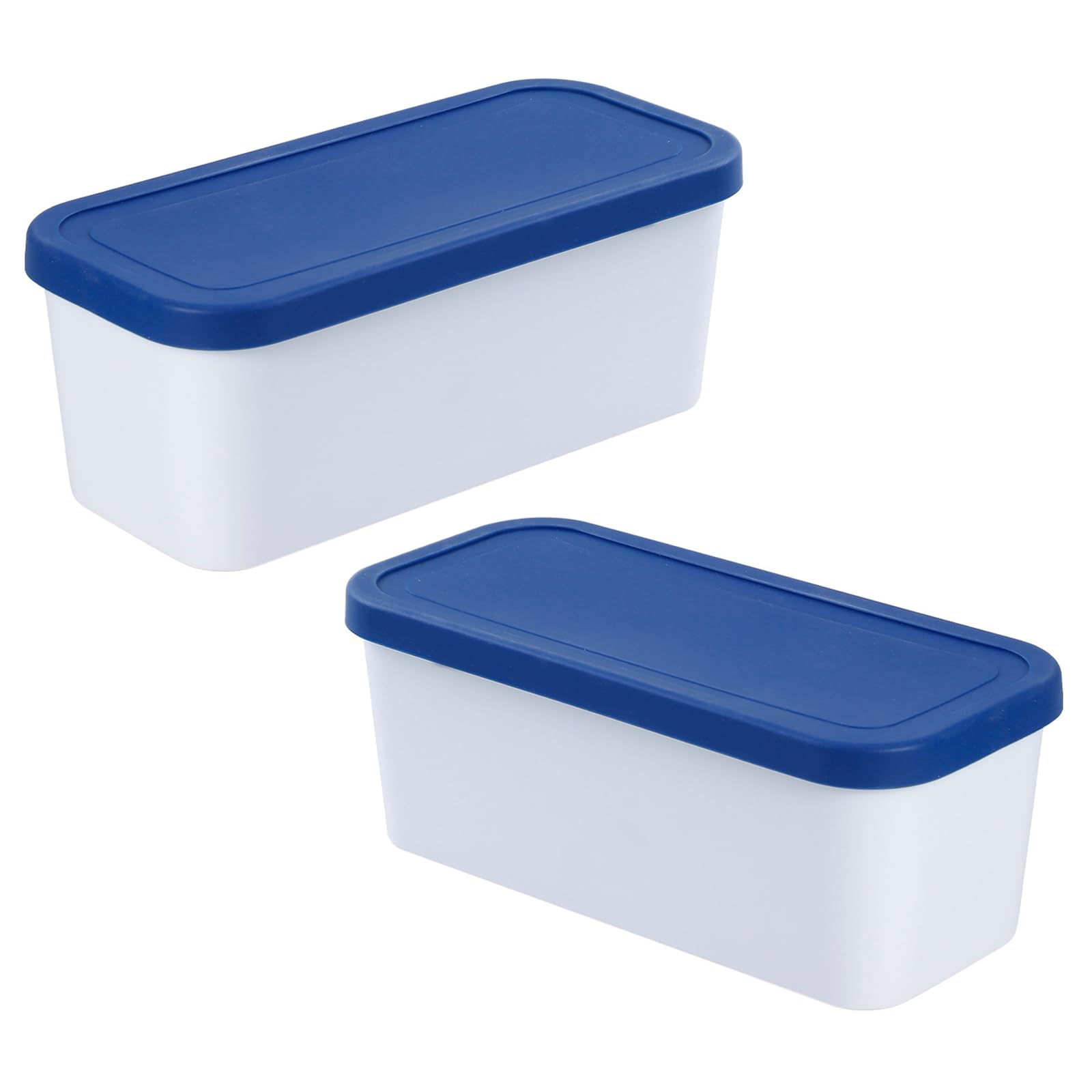 carotoe Space Saving Stackable Ice Cream Organizers for Tidy Freezer Arrangement Homemade Gelato Storage