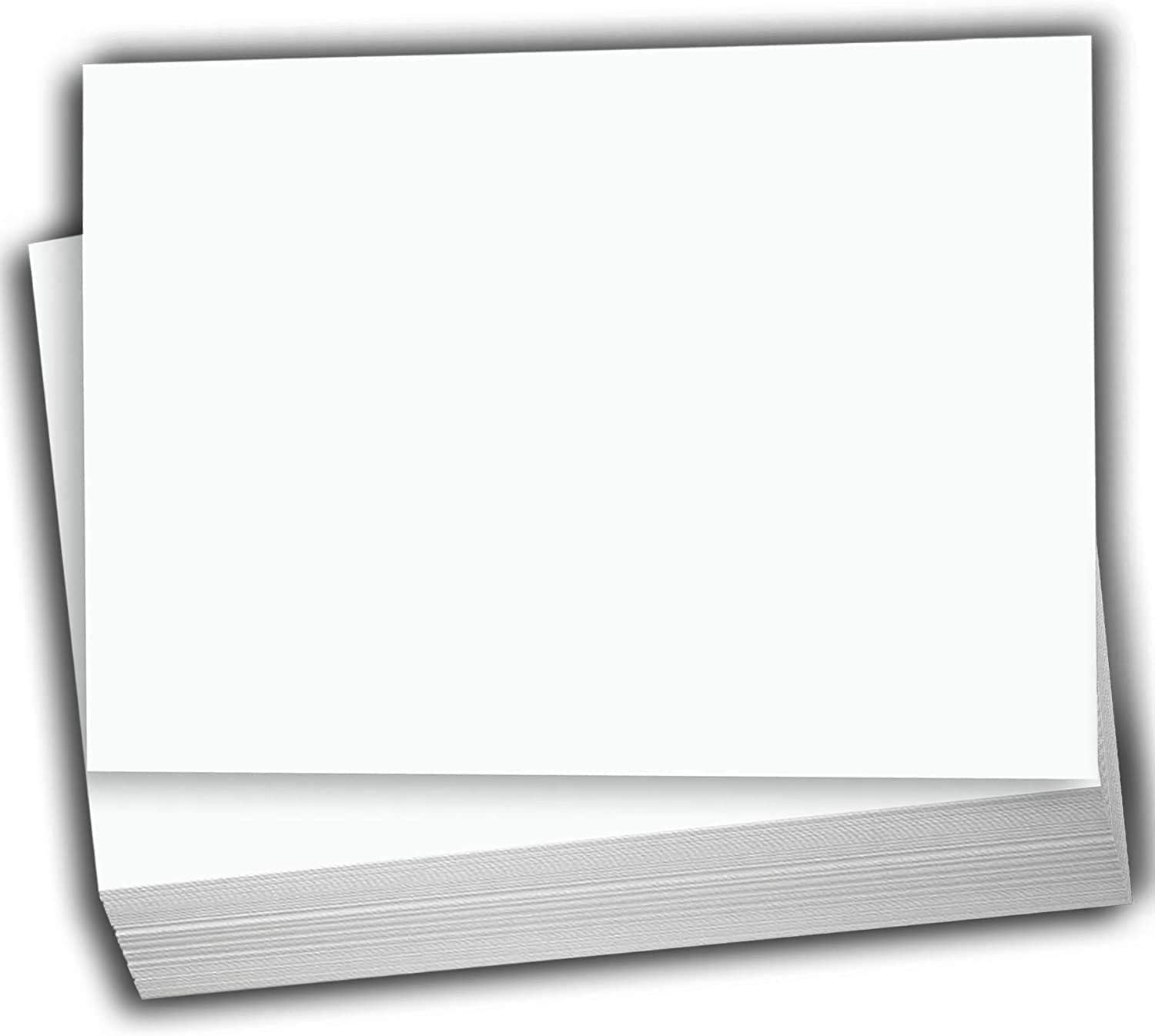 White Cardstock Thick Paper - Blank Index Flash Note & Post Cards - Greeting Invitations Stationary 5 1/2 X 8 1/2" Heavy Weight 80 lb Card Stock for Printer - 100 pack