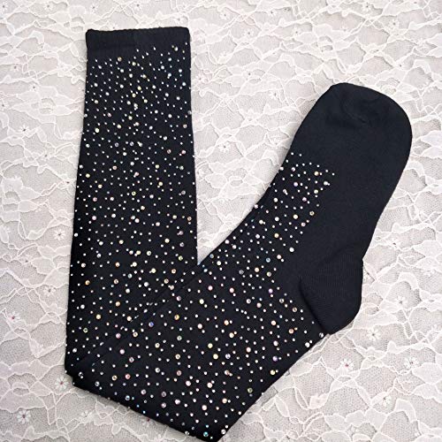 Womens Over Knee High Socks Sexy Sparkle Rhinestone Stockings Long Casual Socks Party Stockings2