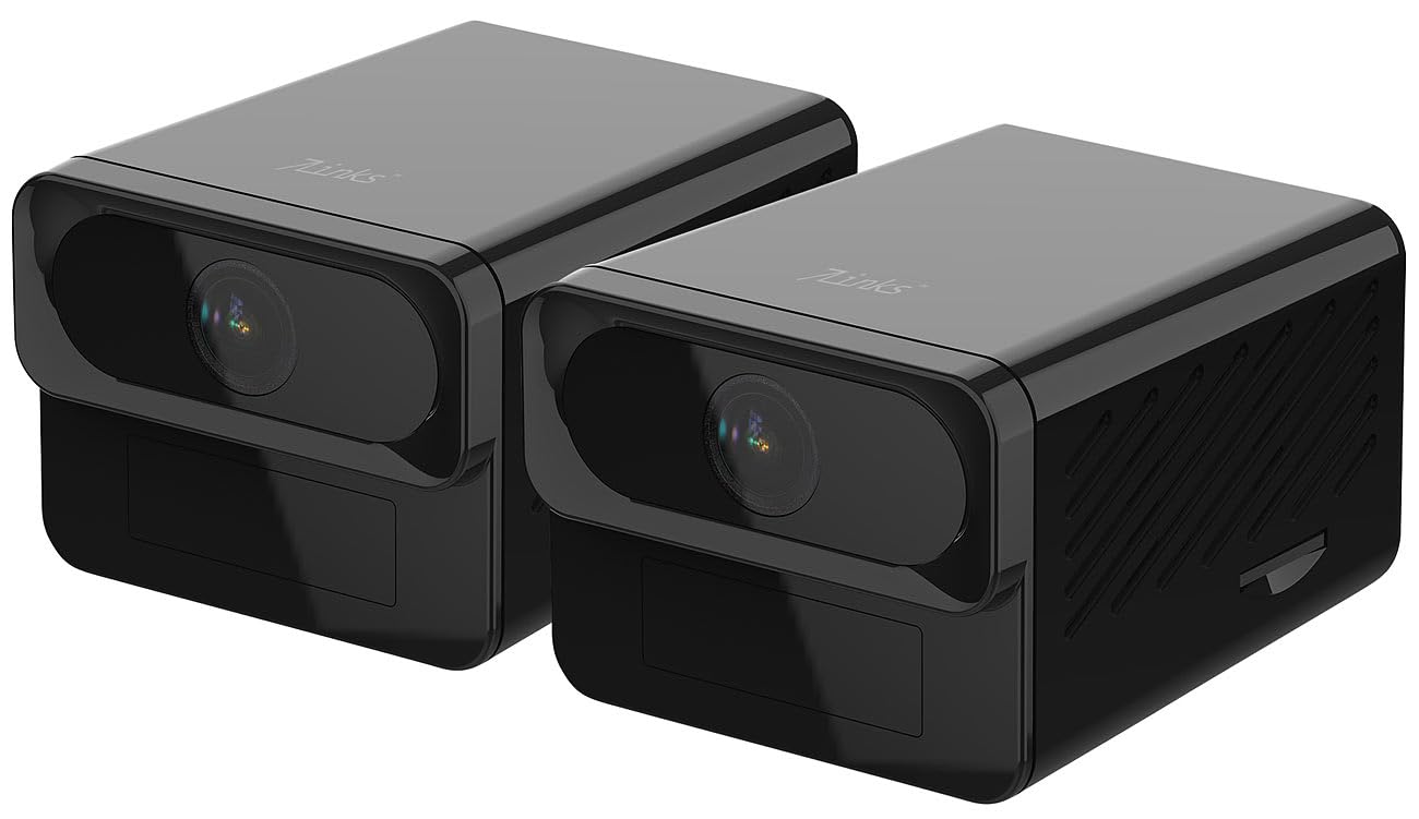 7links microcamera: Set di 2 Mini telecamere IP 2K, IPC-910, Wifi dual band, visione notturna (camera con batteria, telecamera di sorveglianza a batteria, SD)
