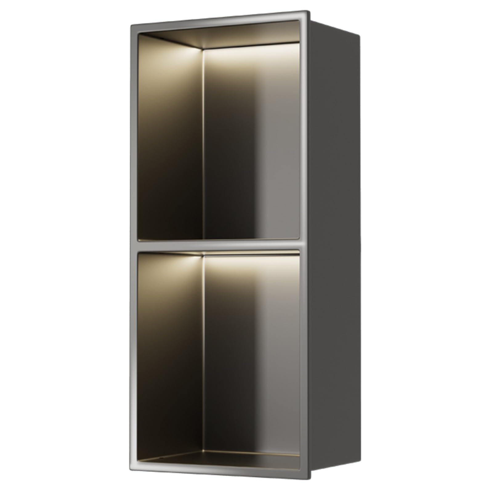 QUSYZD Recessed Shower Niche Organizer - Stainless Steel Wet Room Alcove Shelves for Shampoo & Toiletries, Waterproof Storage Solution for Bathroom & Bedroom,Gray-70x28x12.5CM/27.56x11.03x4.93in