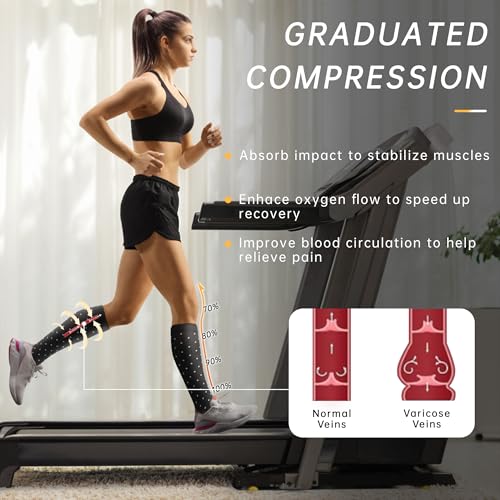 HYCLES Compression Sock for Women Men 4 Pairs for Athletic Sports Pregnacy Travel2