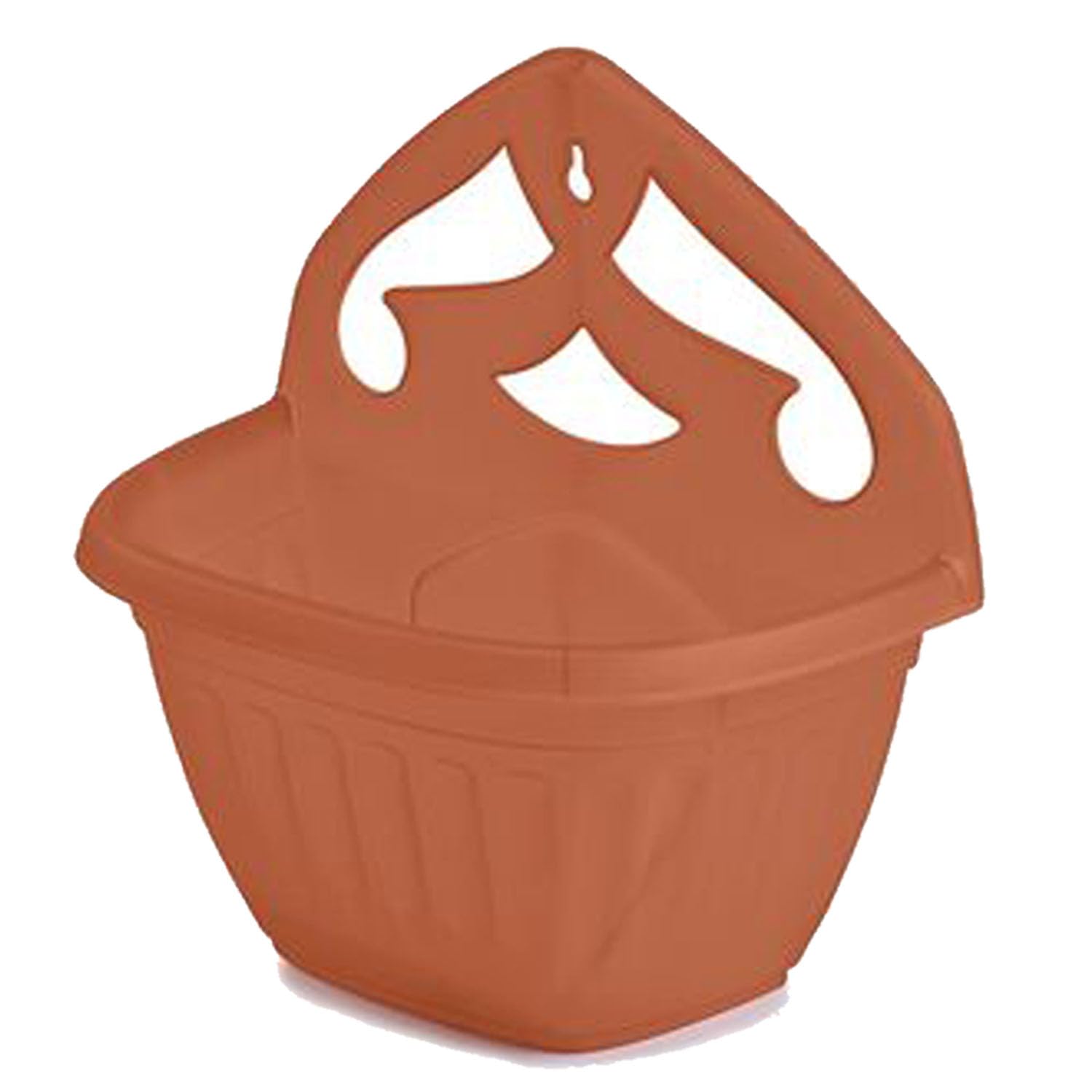 ZARVICZONIA Planters Pots - Wall Mounted for Plants and Flowers (Pack of 1, 2, 3, 4, 5) (Terracotta 1 pc)