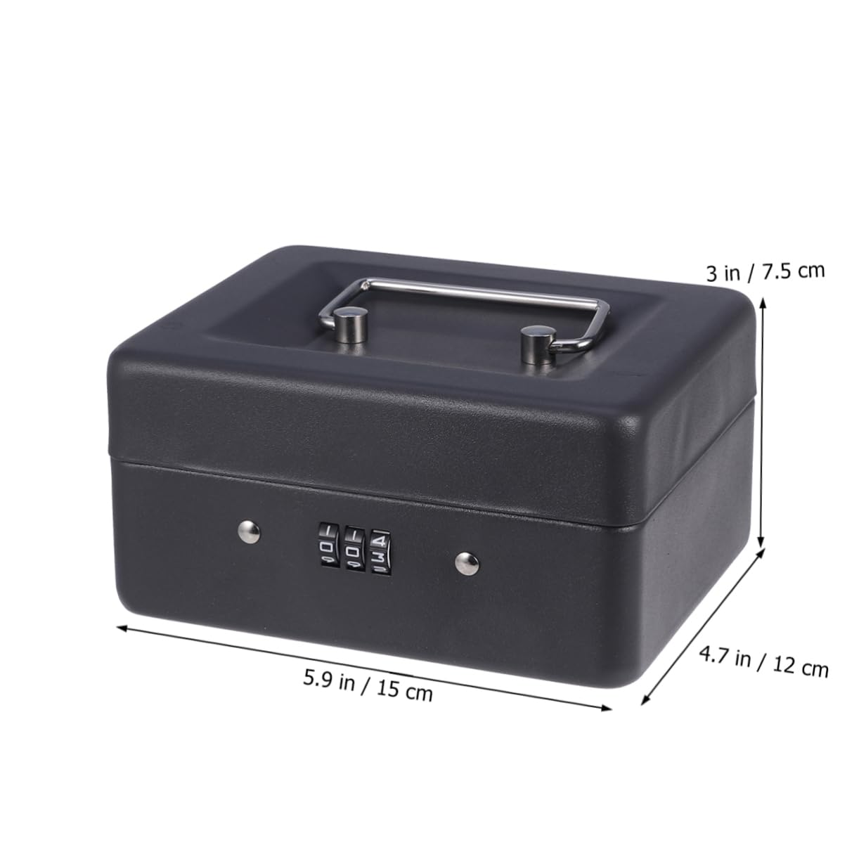Cassetta Portavalori in Metallo Nero con Combinazione Rinforzata | Design Aggiornato del Codice, Struttura Heavy Duty, per Ristorante e Mercato