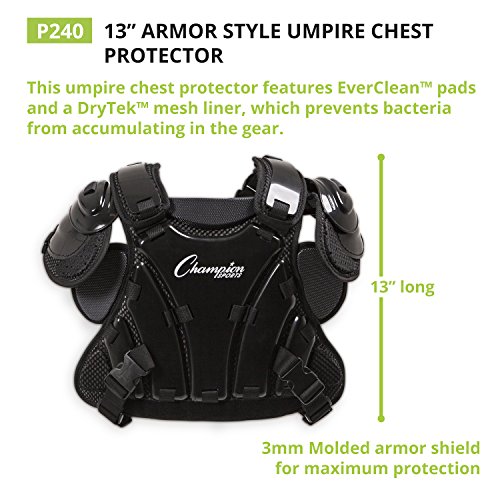 Champion Sports P240 Umpire Chest Protector: 3 Millimeter Molded Plate Armor Style Softball & Baseball Chest Protector thumb #1