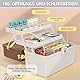 MaxEarn 3-Regal Medikamenten Aufbewahrung Groß, 32 X 18 X 22 Cm Hausapotheke Box Medizinbox, Weiß Medikamenten Organizer Box, Erste-Hilfe-Box, Medizinkoffer, Sortierbox füR Haarschmuck und Kosmetik