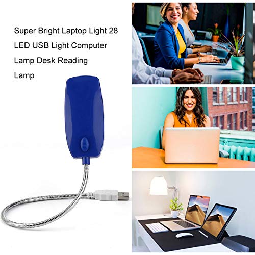 Lâmpada de leitura de mesa portátil e flexível para computador com luz USB 28 LED da Jullynice