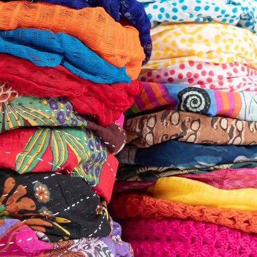 GreaterGood Waves of Color Infinity Scarf Handmade Fair Trade Woven and Crocheted Silk Blend Fashion Accessory for Women4