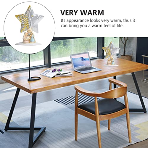 Asakkura 2 peças Decoração coleção doméstica renascentista moda mesa estrela centro brilhante orname