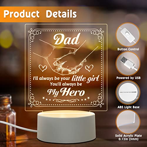 Benecharm Dad Gifts From Daughter, Dad Birthday Gifts, Dad Gifts Engraved Night Light - Best Birthday Thanksgiving Christmas Gifts For Dad From Daughter #TOP1