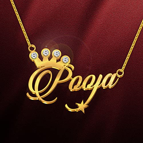 Cursive Gold Name Pendant Necklace 