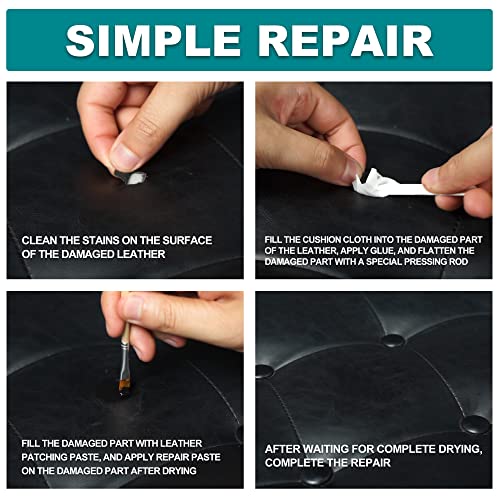 Boncart Vinyl And Leather Repair Kit For Furniture/Sofa/Purse/Car Seat/Couch - Scuffs, Scratches, Restore Any Material, Bonded, Italian, Leather, Genuine Leather #TOP6