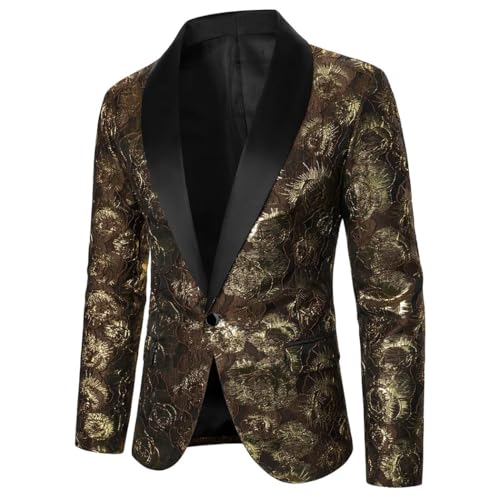 Men Blazer Suit Single Button Texture Jacket for Wedding Banquet Stage Street Casual3