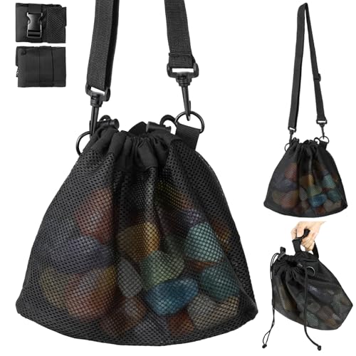 Foldable Rock Collecting Bag with Shoulder Strap for 3 Ways to Carry