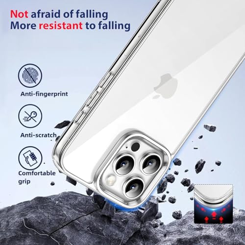 Image of KACA Clear Back Cover Case for Apple iPhone 15 Pro |Case for iPhone 15 Pro|Shockproof Bumper TPU Protective Design|Apple iPhone 15 Pro Back Cover- Transparent