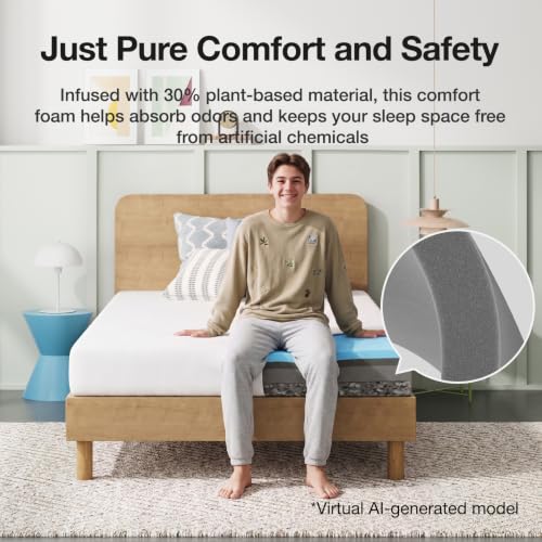 Image of Novilla Full Mattress, 5 Inch Full Bed Mattress, Gel Memory Foam Mattresses for Cooling Night Sleep, Pressure Relief, CertiPUR-US Certified