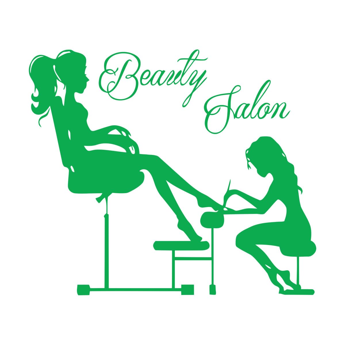 Pedicure Wall Decals Nails Studio Decoration Fashion Girl Nails Manicure Wall Art Sticker Remoavble Interior Design Art Small - 36x42cm โ image 1