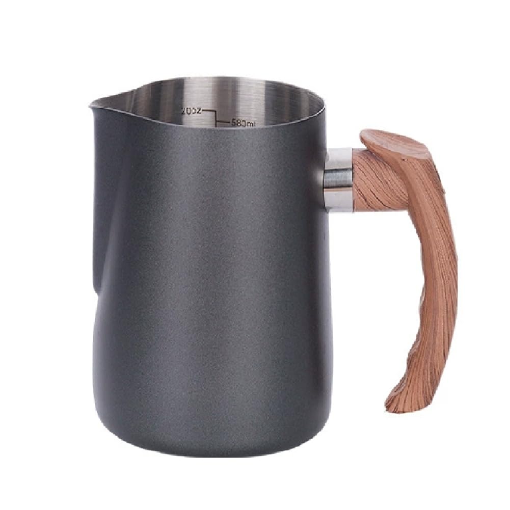 CTRLZS 600ml Espresso Frothing Pitcher Cup for Latte Art Cappuccino Pitcher Creamer Cup Black