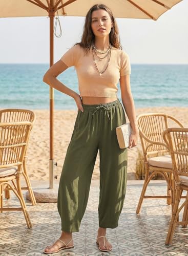 Image of EVALESS Women's High Waisted Wide Leg Palazzo Trousers