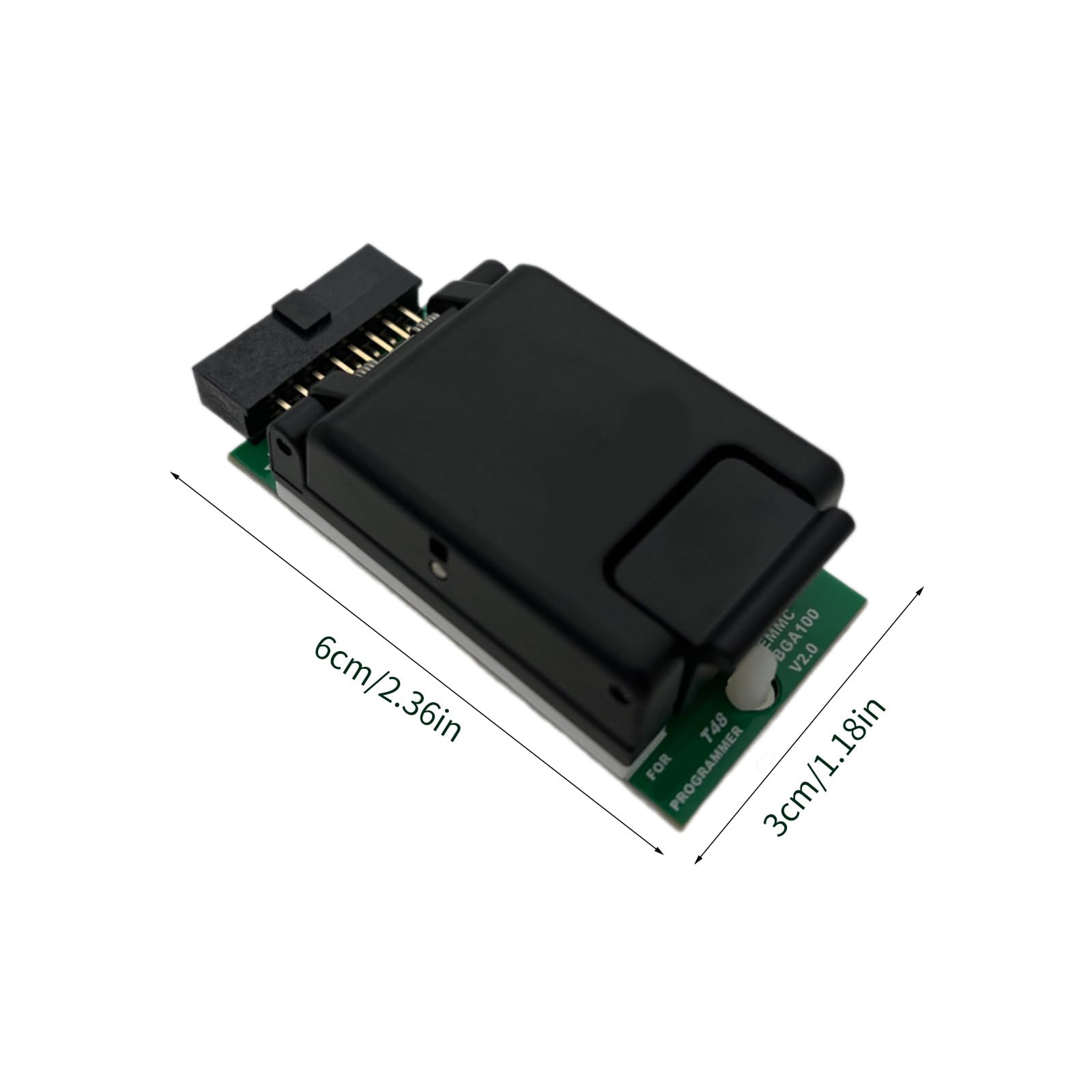 EMMC BGA100 Adapter IC Buchse für T48 Programmierer 2.0 Doppelkopf Sonden Halter BGA100 Adapterbuchse Professioneller Programmierer