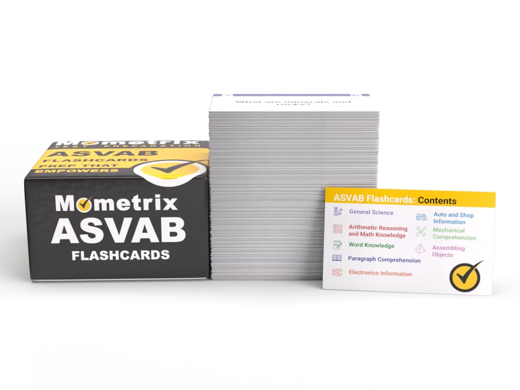ASVAB Study Cards 2026-2027: ASVAB Test Prep and Practice Test Questions [Full Color Cards]