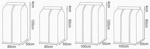 Miniatura 7 de Funda transparente para colgar ropa, transpirable y a prueba de humedad, a prueba de polvo y arrugas, capacidad gruesa, adecuada para perchas de