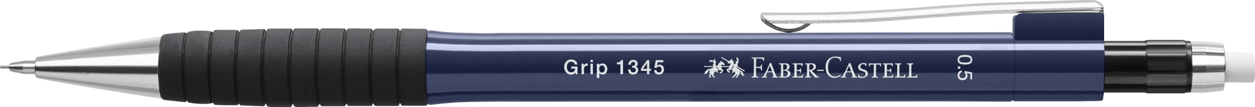Faber-Castell - Druckbleistifte Grip Navy Blue 0,5 mm, 12 Stück | Minenbleistift Härtegrad B mit Grip-Zone für komfortables Schreiben und Zeichnen
