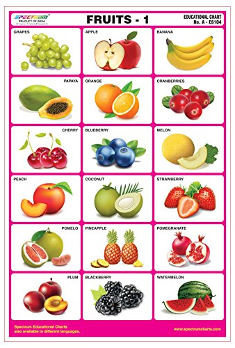Spectrum Fruits 1 Pre Primary Kids Learning Educational Laminated Wall Chart Buy Online In Solomon Islands At Solomon Desertcart Com Productid