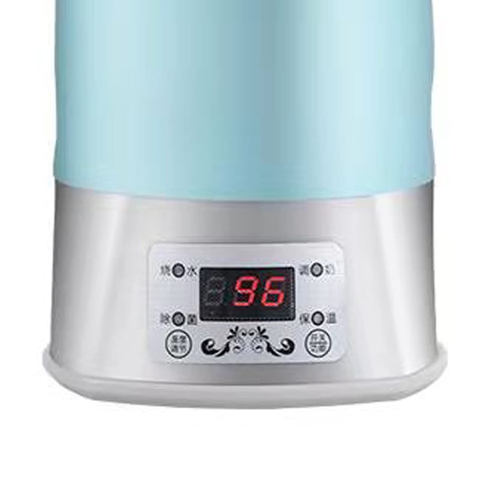 Bollitore Elettrico Pieghevole 110 V‑220 V, Bollitore Elettrico da Viaggio in Silicone da 800 W Bollitore Elettrico Pieghevole con Controllo Termostatico Per Caffè, Tè, Spina Europea(Blu)