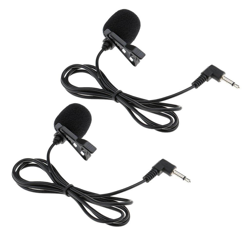 Enakshi 2Pack Clip On Microphone Hands Free Wired Undirectional Condenser 1/8"(3.5mm) Mono Right Angle Jack for Computer Voip Skype Laptop Voice Amplifier| Pro Audio Equipment | Microphones & Wir-image-9