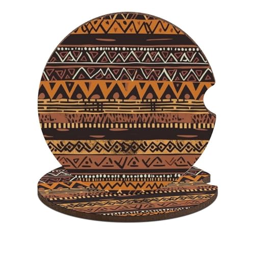Portavasos para coche de tela tribal africana, 2 unidades miniatura 1