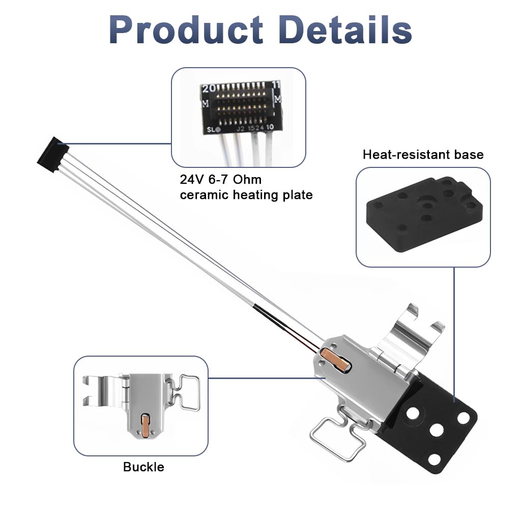 Serplex® Hotend Heating Assembly for Bambu Lab A1 / A1 Mini, High-Temperature 800 Hotend Replacement with Wiring & Mounting Screws Stable, Durable 3D Printer Heating Component 2