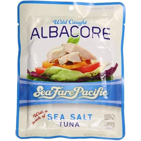 Sea Fare Pacific Wild Caught Albacore Tuna, Salt Pouch, 6 Ounce (Pack of 12) Cover