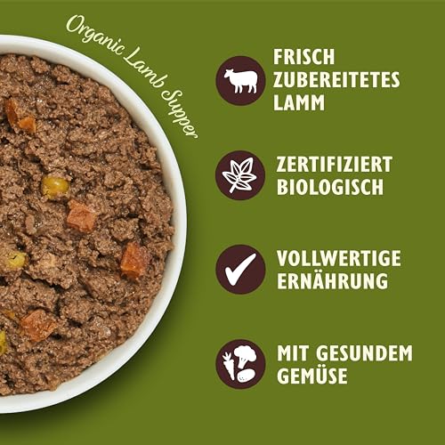 Lily's Kitchen Mit natürlichen Zutaten hergestellt Nassfutter für ausgewachsene Hunde Hundefutter Schale Bio- Lamm 11 x 150g