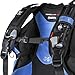 Mares Magellan HD BCD - Unisex Versatile Lightweight Foldable Backmounted Scuba Diving Jacket BCD, Black/Blue, Medium