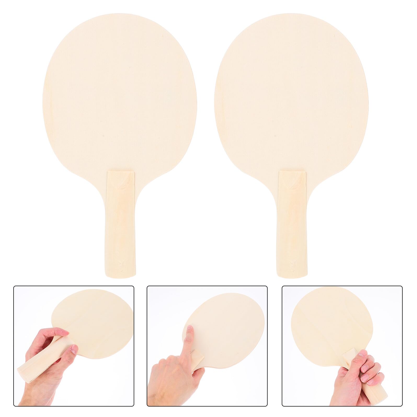 Racchetta da Ping-pong in Legno Grezza 10 Pezzi Beige | Finitura Non Verniciata, Presa Liscia, Decorazioni Scuola, Sessioni Sportive in Famiglia e Scuola Stile Casuale