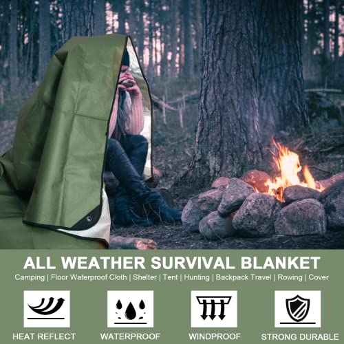 BESTHUNTINER Heavy Duty Multifunctional Survival Blanket #TOP16