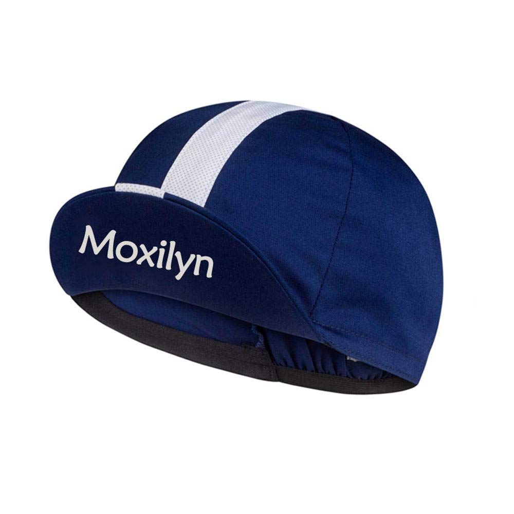 MOXILYN Men's Cycling Cap Breathable Sun Proof Helmet Liner Bike Hat White and Blue