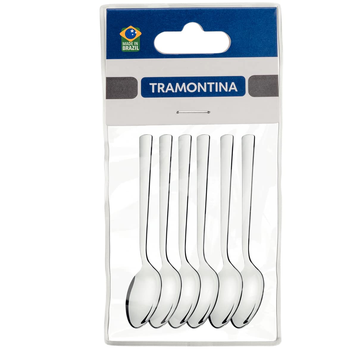 Tramontina Oslo 6 Pieces Stainless Steel Coffee Spoon Set with High Gloss Finish