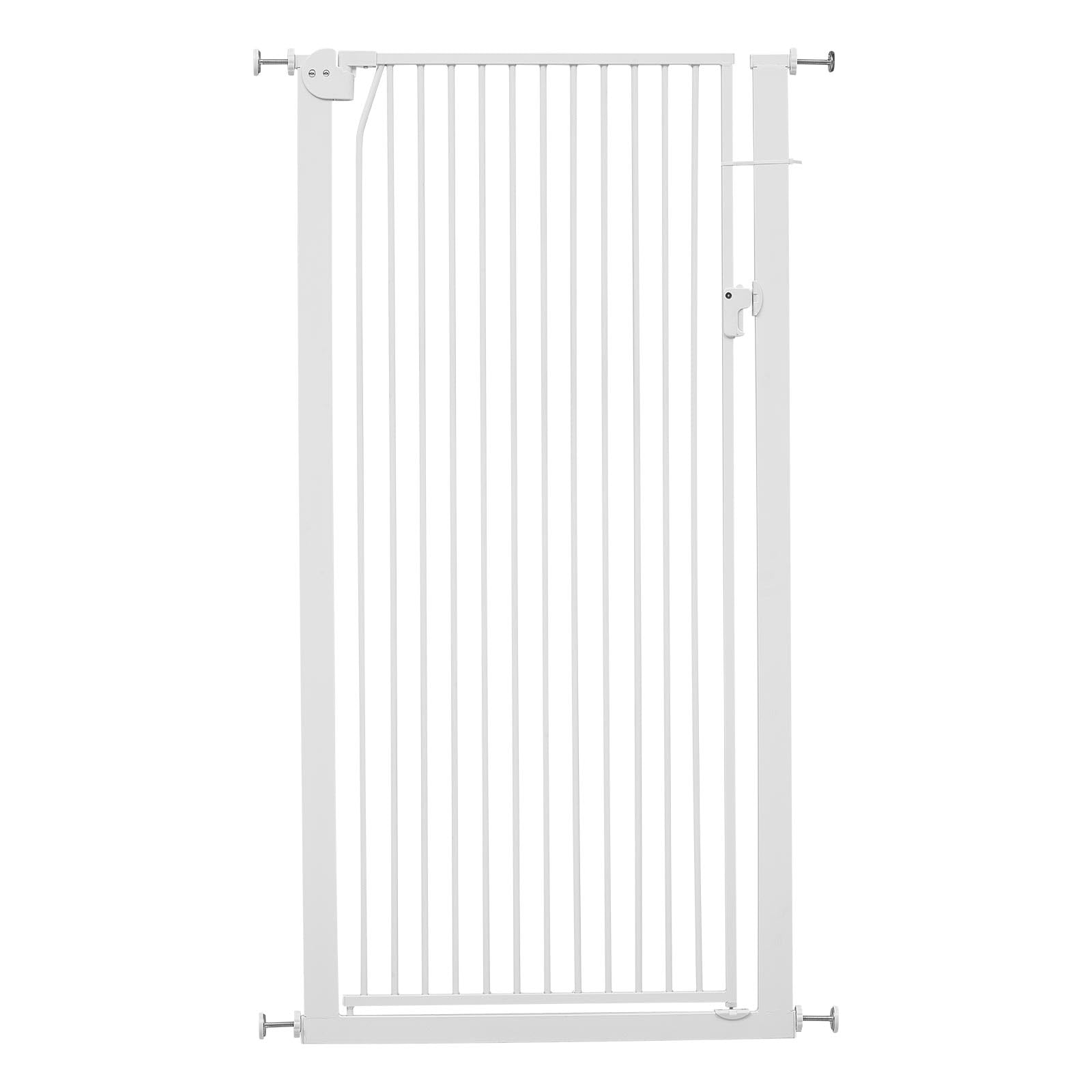 VEVOR Barrera de Seguridad para Niños, Alto Extra de 1420 mm, Ancho Ajustable de 740-1050 mm, Puerta de Seguridad para Perros y Gatos, Kit de Accesorios de Instalación, para Escaleras Pasillos, Blanco