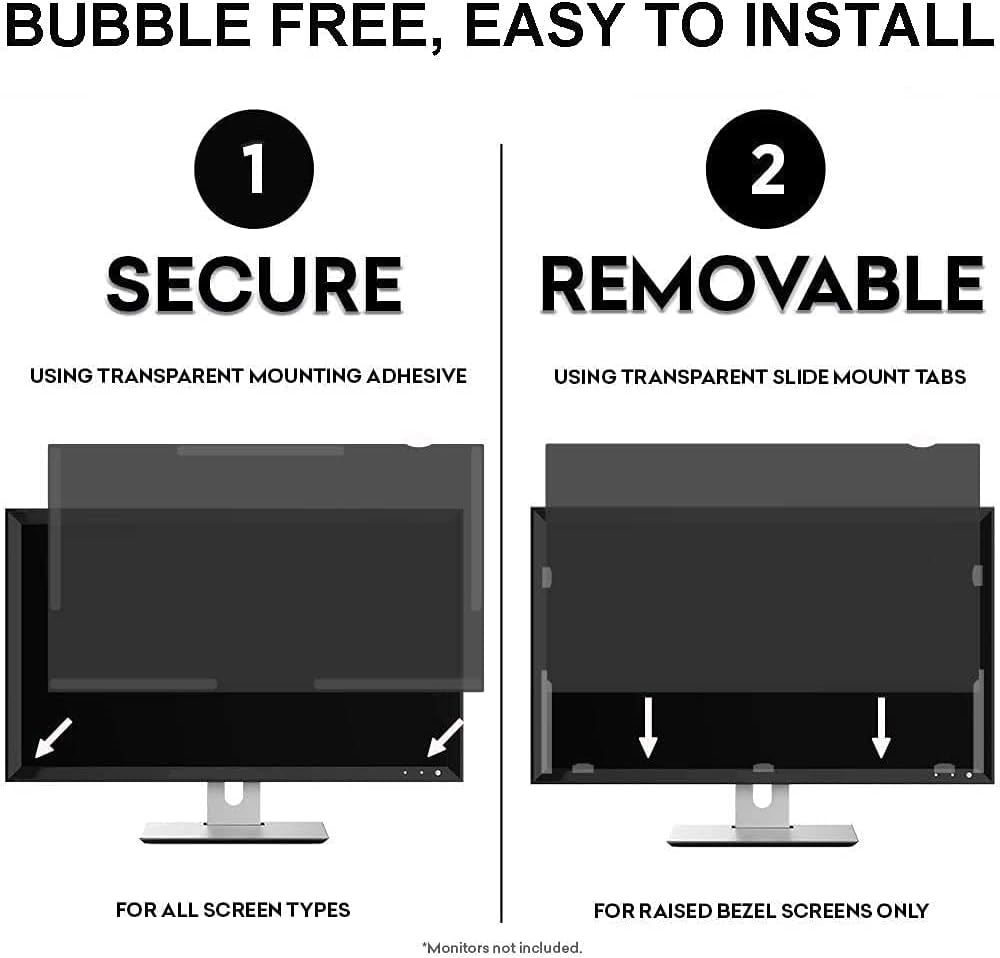 25 Inch Computer Privacy Screen Filter 21.81Inx12.28In - Anti-Spy Data Security Computer Screen Privacy Shield - Anti Blue Light - Anti Glare Screen Protector Film,16:9 Widescreen Monitor