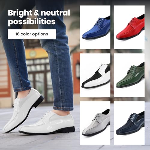 Image of Viotti 179, Casual Dress Oxford Shoes for Men, Satin Striped Lace-Ups, Men's Business Casual Leather & Satin Shoe, for All Formal Occasions