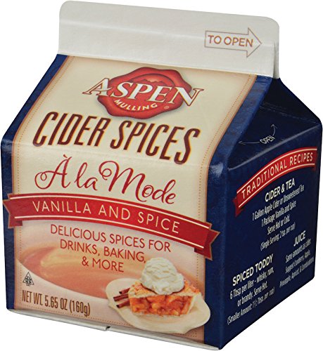 Aspen Mulling Cider Spices, A la Mode Vanilla and Spice, 5.65-Ounce Carton