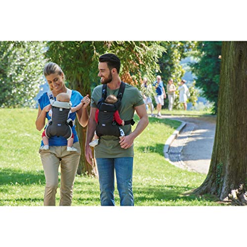 Chicco EasyFit Portabebés Ergonómico de 0 Meses a 9 kg, Mochila Bebé Fácil de Usar para Llevar el Bebé Mirando hacia los Padres, Mochila Portabebés con Sujeción para Cabeza y Cuello, (Dark Beige)