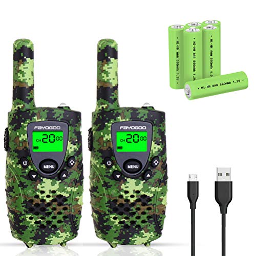 Walkie Talkies for Kids Rechargeable, Xmas Birthday Gifts for Kids, Toys for 3-12 Year Old Boys and Girls, 22 Channels 4 Miles Long Range Kids Walkie Talkies with Battery