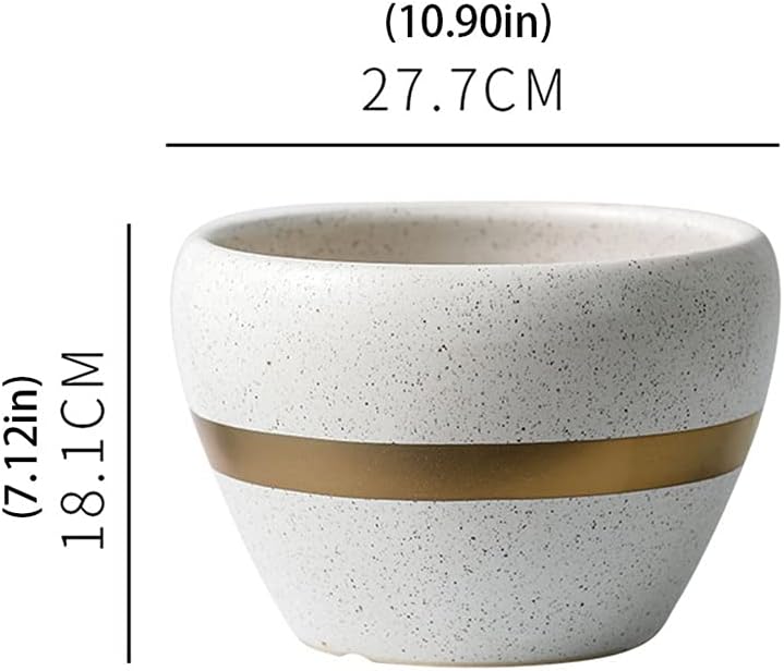 Planter Large White Flower Pot Living Room Home Coffee Table Office Dining Room Decoration Flower Pot Striped Flower Pot 6 Choices Pots for Plants (Size : A) (C)