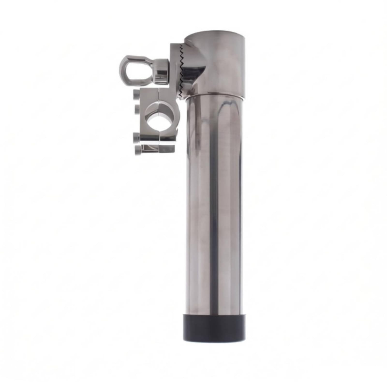 Portacanna da Pesca Portacanna Supporto Staffa Morsetto Fissaggio Laterale Corpo Cilindrico Cappuccio Protettivo Acciaio Inox 316 Lucidato Adatto per